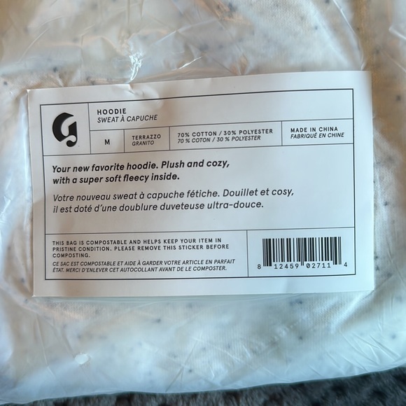 NWT Glossier Terrazzo hoodie Exclusive and rare - Picture 4 of 4
